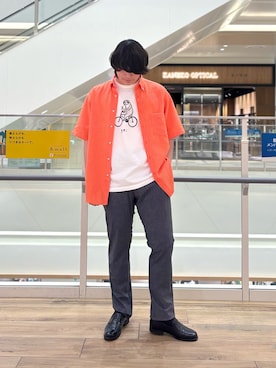 「NOLLEY’S（ノーリーズ）のアイテム（シューズ）」を使った、RYOUGAさん（メンズ・177cm）の春コーディネート