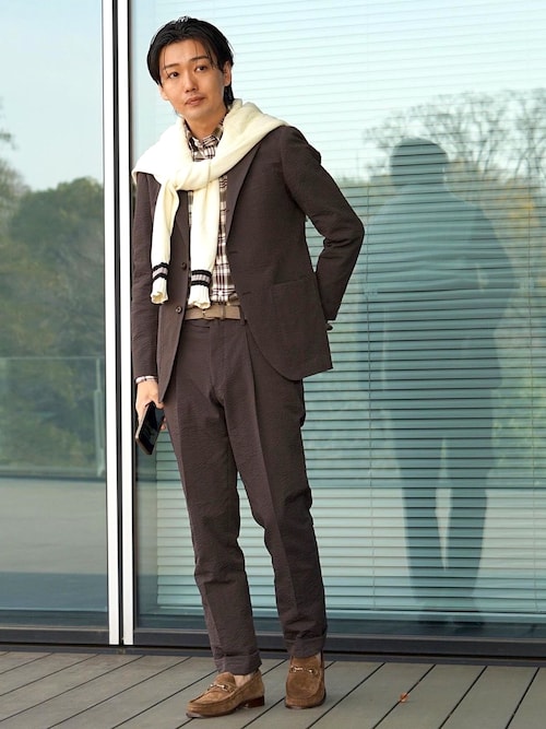 BEAMS MENshunkobayashiさんのスーツセットを使ったコーディネート  