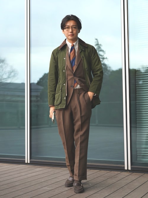 セール】【別注】Barbour / BEDALE CLASSIC FIT ポリエステル メモリー