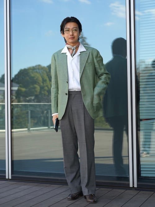 Vincenzo Miozza / コットンリネン ロープモチーフ柄