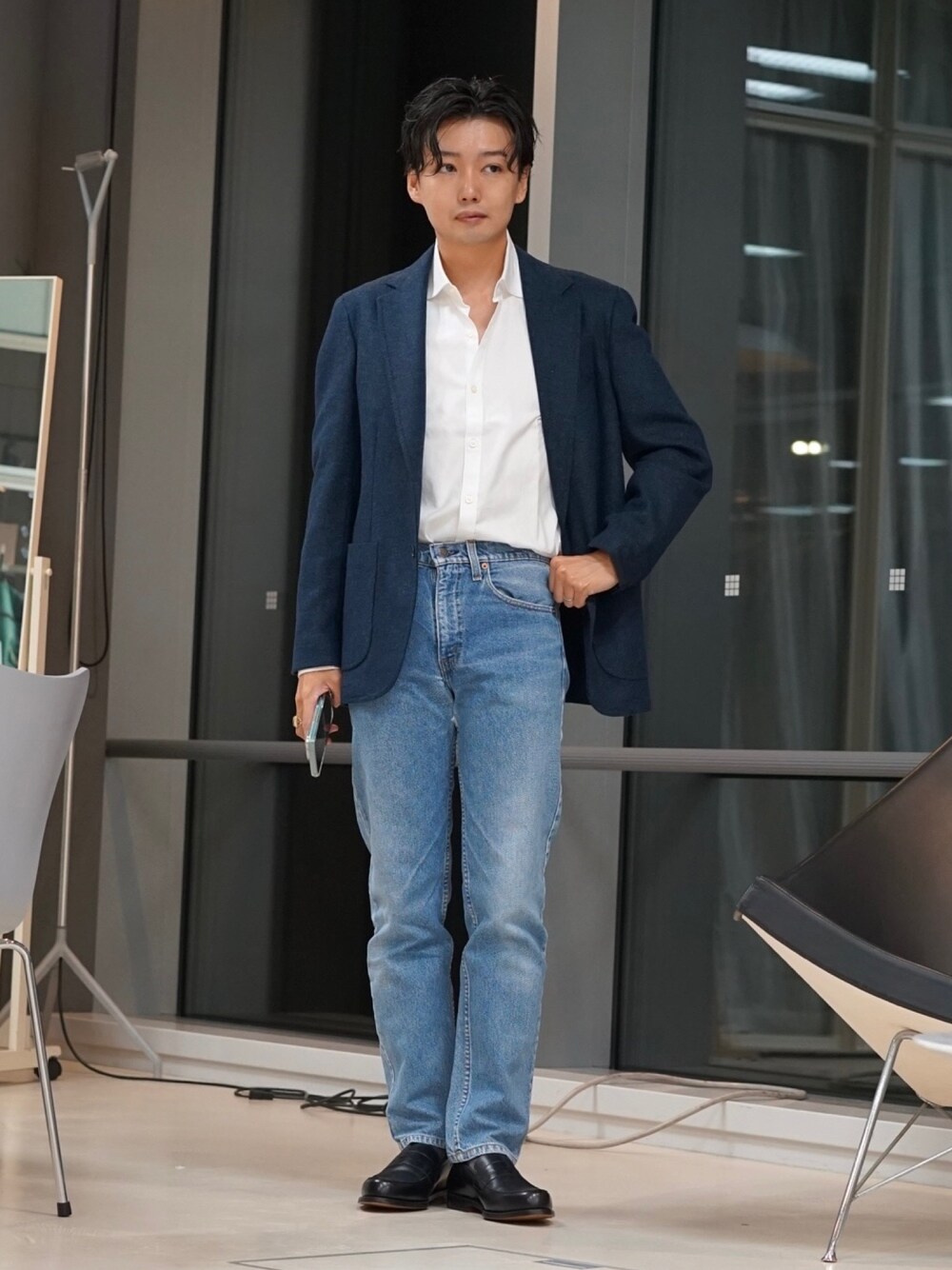 errico formicora デニムテーラードジャケット SHIPS 【SHIPS別注】Errico Formicola: リネン混 デニム