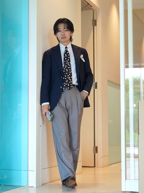 HANDMADE SAVILE CLIFFORD ネイビー ブレザー（テーラードジャケット