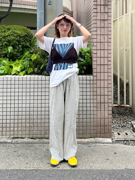 「アイテム（その他トップス）」を使った、ayuriさん（レディース・158cm）の春コーディネート