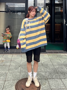 「アイテム（レギンス/スパッツ）」を使った、ayuriさん（レディース・158cm）の秋コーディネート