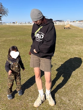 「アイテム（パーカー）」を使った、ayuriさん（レディース・158cm）の冬コーディネート