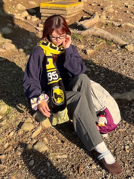 「アイテム（シュシュ）」を使った、ayuriさん（レディース・158cm）の秋コーディネート