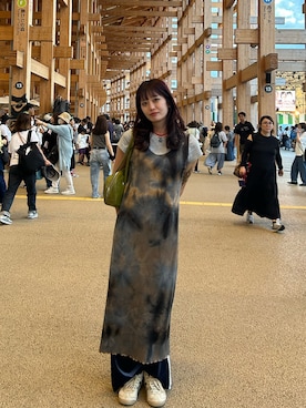 「アイテム（ジャンパースカート）」を使った、ayuriさん（レディース・158cm）の秋コーディネート