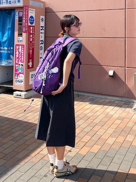 「LOWRYS FARM（ローリーズファーム）のＴＲハーフパンツ　455476（その他パンツ、グレー系）」を使った、ayuriさん（レディース・158cm）の春コーディネート