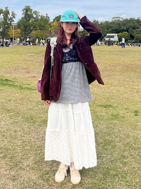 「アイテム（アンダーウェア）」を使った、ayuriさん（レディース・158cm）の秋コーディネート