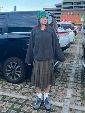 「アイテム（ニットキャップ/ビーニー）」を使った、ayuriさん（レディース・158cm・20代）の冬コーディネート