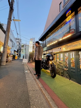 「アニマル柄」｜おーるどファッション2024さん（メンズ・175cm）の冬コーディネート