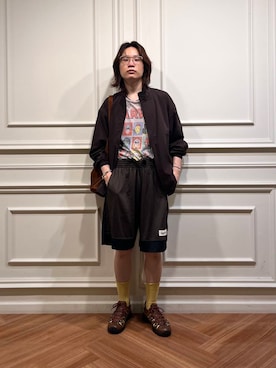 「アイテム（ナイロンジャケット）」を使った、tkoさん（メンズ・174cm）の夏コーディネート