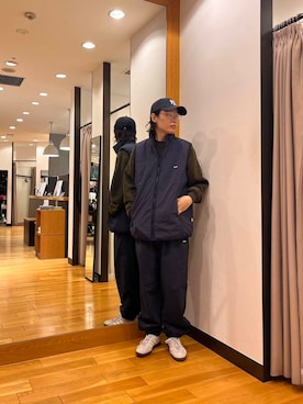 「アイテム（ダウンベスト）」を使った、tkoさん（メンズ・174cm）の秋コーディネート