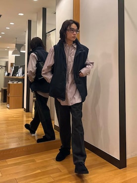 「PIENI（ピエニ）のPIENI　KUU（トートバッグ）」を使った、tkoさん（メンズ・174cm）の冬コーディネート