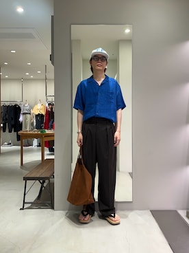 「URBAN RESEARCH（アーバンリサーチ）のgoyemon　UNDA-雲駄-（その他シューズ、ホワイト系）」を使った、tko(オッチー)さん（メンズ・174cm）の夏コーディネート