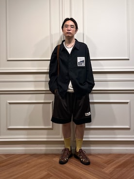 「アイテム（カバーオール）」を使った、tkoさん（メンズ・174cm）の夏コーディネート