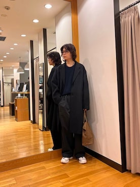 「アイテム（チェスターコート）」を使った、tkoさん（メンズ・174cm）の秋コーディネート
