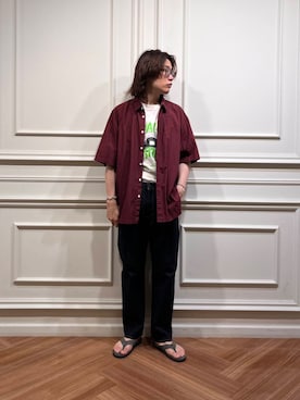 「ATON（エイトン）のアイテム」を使った、tkoさん（メンズ・174cm）の夏コーディネート