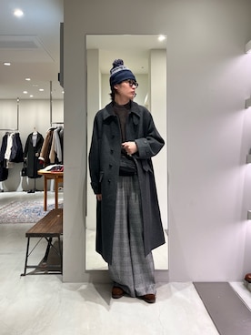 「アイテム（その他アウター、グレー系）」を使った、tkoさん（メンズ・174cm）の秋コーディネート