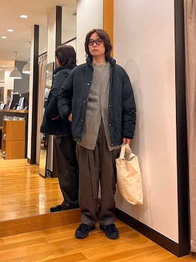 「SEEALL（シーオール）のアイテム」を使った、tko(オッチー)さん（メンズ・174cm）の冬コーディネート