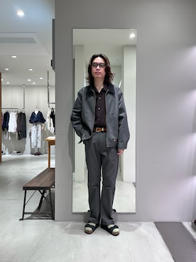 「URBAN RESEARCH（アーバンリサーチ）のDickies × semoh for URBAN RESEARCH　EISENHOWER JACKET（ブルゾン、グレー系）」を使った、tko(オッチー)さん（メンズ・174cm）の春コーディネート