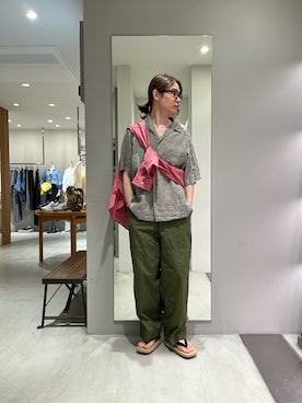 「URBAN RESEARCH（アーバンリサーチ）のNOCHINO OPTICAL　NOCHINO（メガネ、ブラック系）」を使った、tko(オッチー)さん（メンズ・174cm）の夏コーディネート