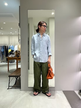 「URBAN RESEARCH（アーバンリサーチ）のNOCHINO OPTICAL　NOCHINO（メガネ、ブラック系）」を使った、tko(オッチー)さん（メンズ・174cm）の夏コーディネート