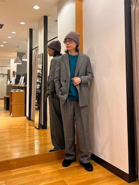 「URBAN RESEARCH（アーバンリサーチ）のアイテム（セットアップ）」を使った、tkoさん（メンズ・174cm）の秋コーディネート