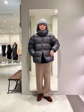 「アイテム（ニットキャップ/ビーニー）」を使った、tkoさん（メンズ・174cm・20代）の冬コーディネート