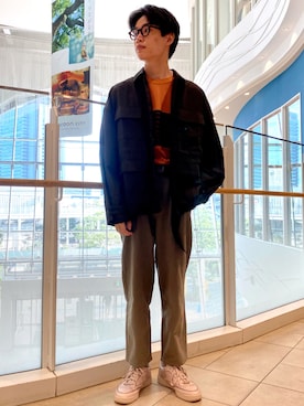 「URBAN RESEARCH Sonny Label（アーバンリサーチサニーレーベル）のアイテム（ミリタリージャケット）」を使った、tkoさん（メンズ・174cm）の秋コーディネート