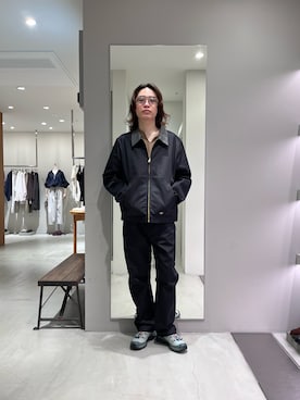 「URBAN RESEARCH（アーバンリサーチ）のDickies × semoh for URBAN RESEARCH　EISENHOWER JACKET（ブルゾン、ブラック系）」を使った、tko(オッチー)さん（メンズ・174cm）の春コーディネート