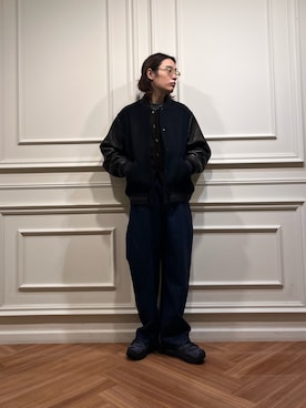 「アイテム（スタジャン）」を使った、tkoさん（メンズ・174cm）の秋コーディネート