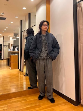 「ATON（エイトン）のアイテム（ジャケット/アウター）」を使った、tko(オッチー)さん（メンズ・174cm）の秋コーディネート
