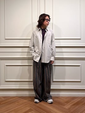 「ATON（エイトン）のアイテム」を使った、tkoさん（メンズ・174cm）の秋コーディネート