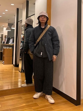 「SEEALL（シーオール）のアイテム」を使った、tko(オッチー)さん（メンズ・174cm）の冬コーディネート