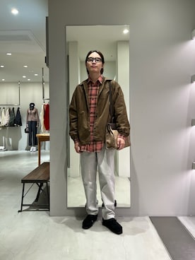 「URBAN RESEARCH（アーバンリサーチ）のCOTTON NYLON COACH JACKET（ブルゾン、ブラウン系）」を使った、tko(オッチー)さん（メンズ・174cm）の秋コーディネート