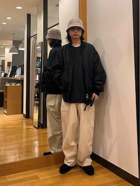 「カシミヤ」｜「アイテム（その他シューズ）」を使った、tkoさん（メンズ・174cm）の冬コーディネート