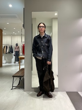 「URBAN RESEARCH（アーバンリサーチ）の『別注』Gramicci for URBAN RESEARCH　BRUSHED COTTON TWILL PANTS（その他パンツ、ブラウン系）」を使った、tko(オッチー)さん（メンズ・174cm）の秋コーディネート