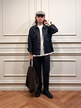 「アイテム（デニムジャケット）」を使った、tkoさん（メンズ・174cm）の夏コーディネート