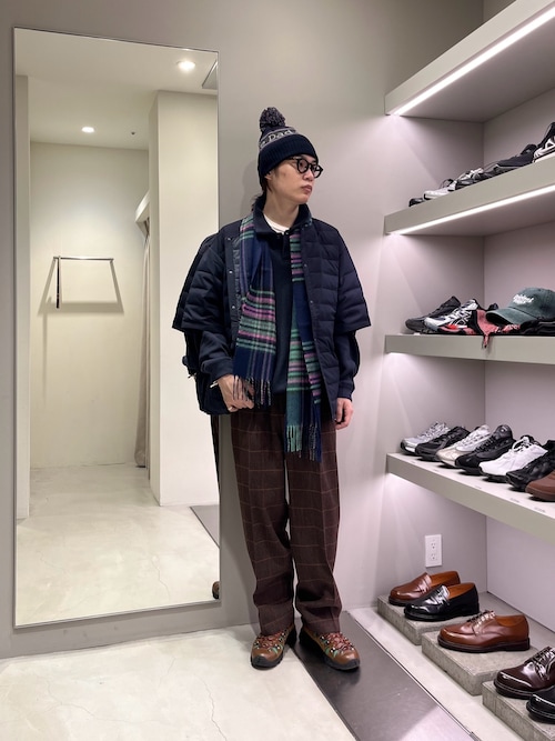 THE INOUE BROTHERS Brushed Scarf Check（マフラー）｜THE INOUE