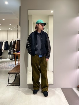 「アイテム（スタジャン）」を使った、tkoさん（メンズ・174cm）の秋コーディネート