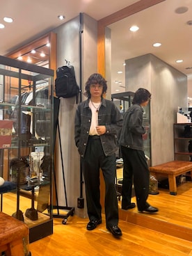 「アイテム（デニムジャケット）」を使った、tkoさん（メンズ・174cm）の夏コーディネート