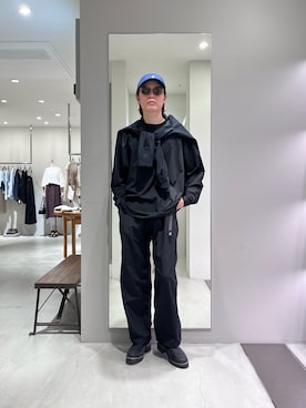 「URBAN RESEARCH（アーバンリサーチ）のWide Dad　BREEZY TECH LONG-SLEEVE T-SHIRTS（Tシャツ/カットソー、ブラック系）」を使った、tko(オッチー)さん（メンズ・174cm）の春コーディネート