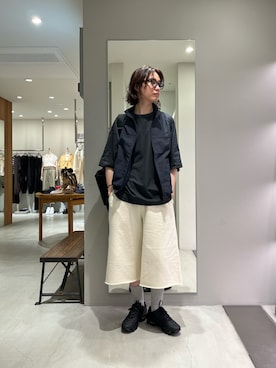 「URBAN RESEARCH（アーバンリサーチ）のWide Dad　BREEZY TECH SHORT-SLEEVE T-SHIRTS（Tシャツ/カットソー、ブラック系）」を使った、tko(オッチー)さん（メンズ・174cm）の夏コーディネート