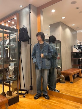 「アイテム（デニムジャケット）」を使った、tkoさん（メンズ・174cm）の夏コーディネート