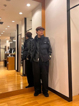「アイテム（ダウンベスト）」を使った、tkoさん（メンズ・174cm）の秋コーディネート