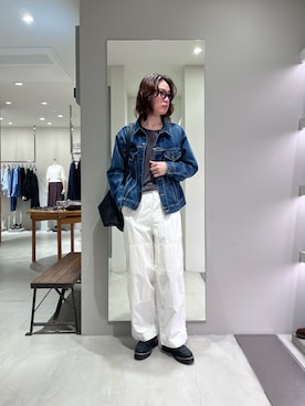 「URBAN RESEARCH（アーバンリサーチ）のblurhmsROOTSTOCK　DOUBLE-KNEE TROUSERS（その他パンツ、ホワイト系）」を使った、tko(オッチー)さん（メンズ・174cm）の春コーディネート
