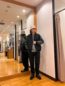 「アイテム（スタジャン）」を使った、tkoさん（メンズ・174cm）の秋コーディネート