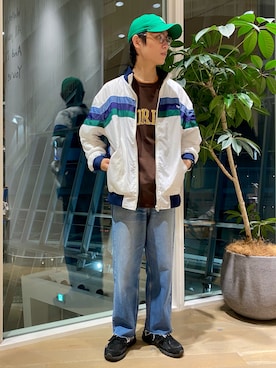 「秋」｜「アイテム（ナイロンジャケット）」を使った、tkoさん（メンズ・174cm）の秋コーディネート