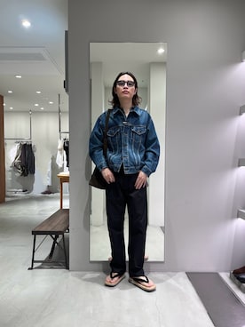 「URBAN RESEARCH（アーバンリサーチ）のMorphee　CYLINDER L（トートバッグ、ブラック系）」を使った、tko(オッチー)さん（メンズ・174cm）の春コーディネート